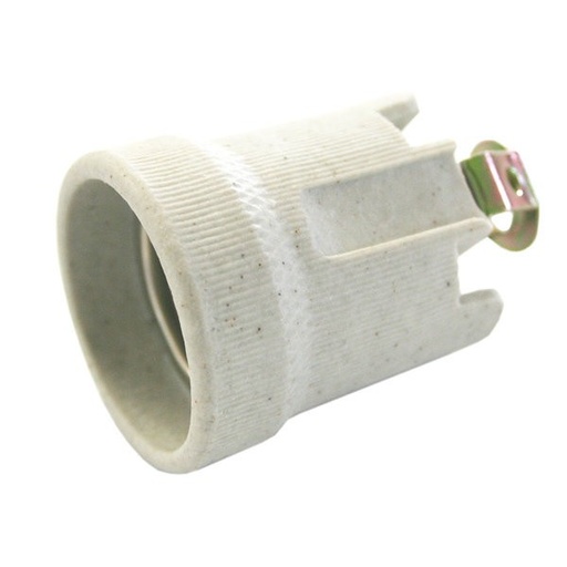 [12064EDH] Portalámparas cerámico E-27 de 4A-250V Electro DH. Con soporte M10 Mod 002200730