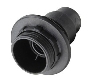 [12088NEDH] Portalámparas E14 con a rosca y arandela negro. Mod. 12.088/N