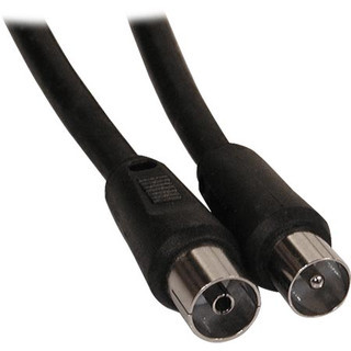 [1222NAVA] Conexión Macho TV-Hembra TV Ø 9,5 mm Inyectada. 2.5 metros. Color negro. Mod. 1222-N