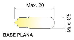 [123701201EDH] Lamparita de filamento (Base plana) 12V 0.1A Mod. 12.370/12/0.1