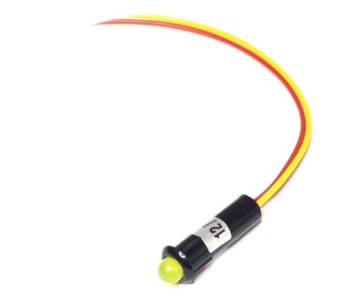 [127265AEDH] Piloto con LED de 5 mm color amarillo Electro Dh Mod. 12.726/5/A