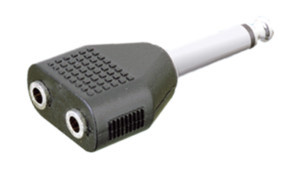 [13380EDH] Adaptador mono 6.35 mm a doble hembra mono 3.5 mm.. Mod. 13.380