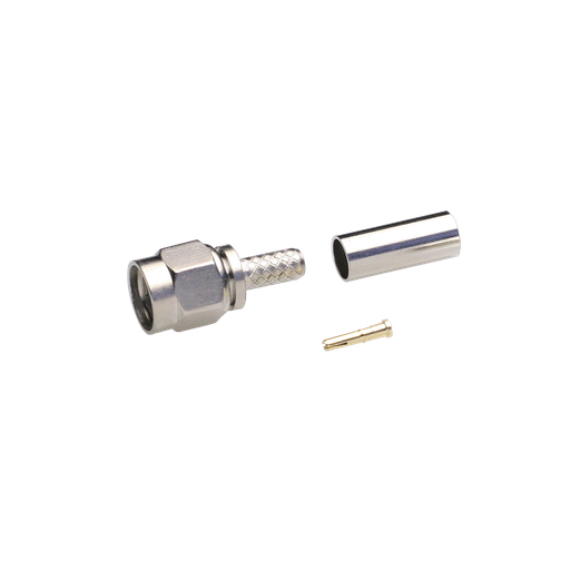 [1602174AVA] Conector SMA macho inverso Crimp RG-174. Aislante Teflón. Mod. 1602/174