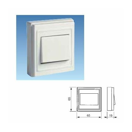 [1602PAS] Conmutador superficie 6A 250V blanco. Solera. Mod. 1602