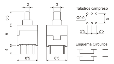[17005EDH] Conmutador a pulsador. Mod. 17.005/CE