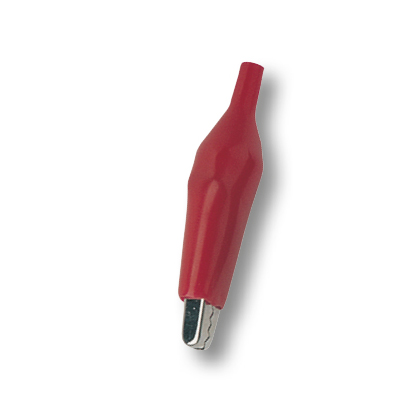 [1710R] Pinza cocodrilo pre-aislada de 55mm roja. Mod. BR7000073