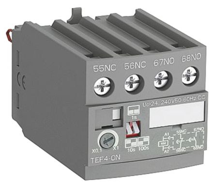 [1SBN020112R1000] Temporizador electrónico ABB Retardo ON NA/NC Gama AF. Mod. TEF4-ON