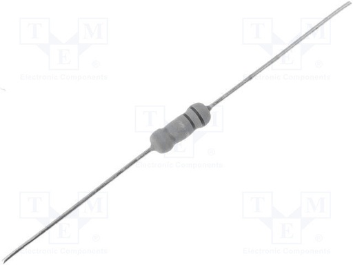[1W0R22TME] Resistencia metal THT 220mΩ 1W ±5% Ø4x10mm. Mod. R1W0.22