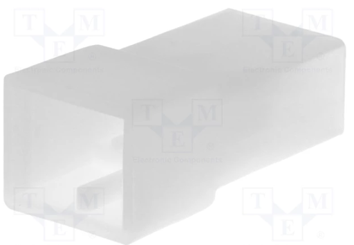 [200020W] Carcasa para terminal macho de 2 vías de faston 6.3 mm. Mod. 200.020W