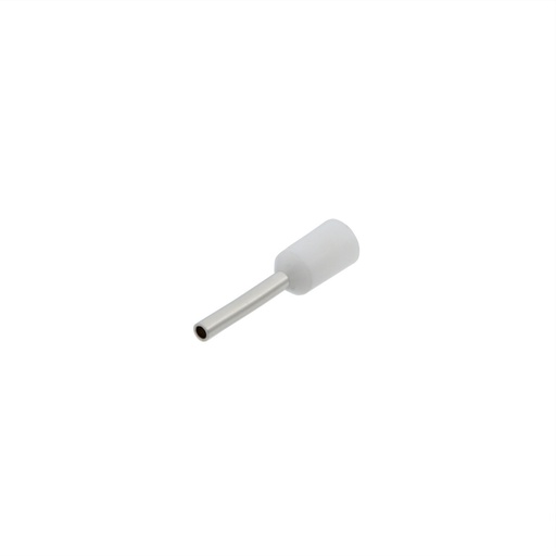 [2040159ELG] Puntera aislada para cable 0.5mm2 8mm blanca. Mod. 2040159