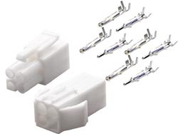 [21004AAVA] Conectores multipolares (macho y hembra) de alimentación para terminales crimpables. Nº de Contactos: 4. Mod. 2100/-4A