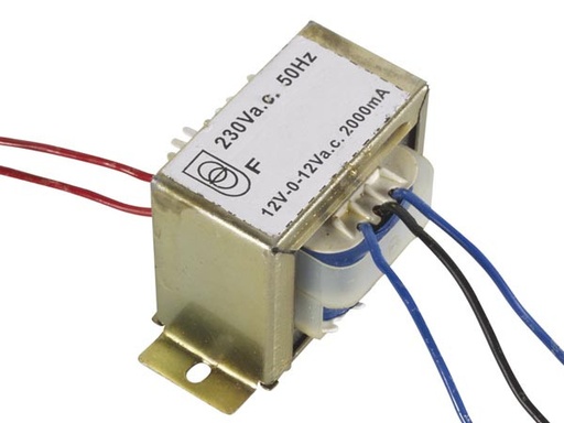 [212048CVEL] Transformador chasis abierto 2 x 12V 2000mA 48VA. Mod. 212048C