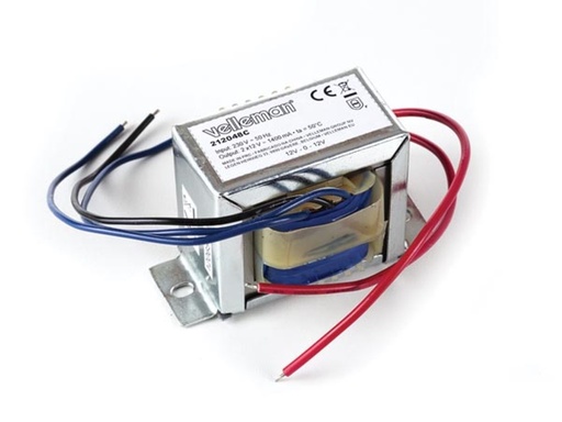 [212048CVEL] Transformador chasis abierto 2x12V 1.4A 48VA. Mod. 212048C