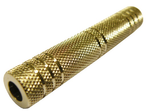 [2494ELG] Adaptador jack 6.3mm hembra stereo a jack 6.3mm hembra stereo metálico