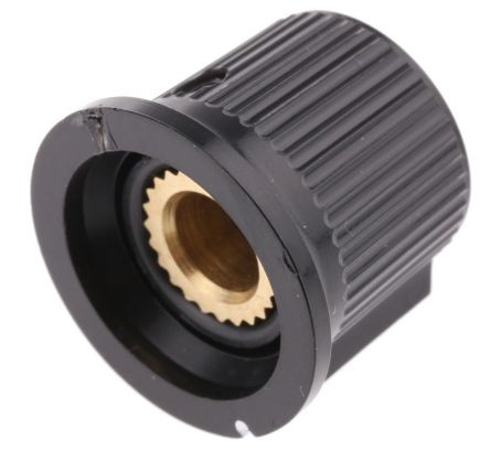 [2596985GEN] Mando de potenciómetro eje 6,35mm Color Negro, Gris, indicador Blanco. Mod. 259-6985