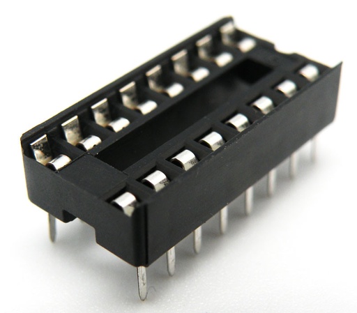 [2954ELG] Zócalo para circuito impreso 16patillas paso 2.54mm 2954