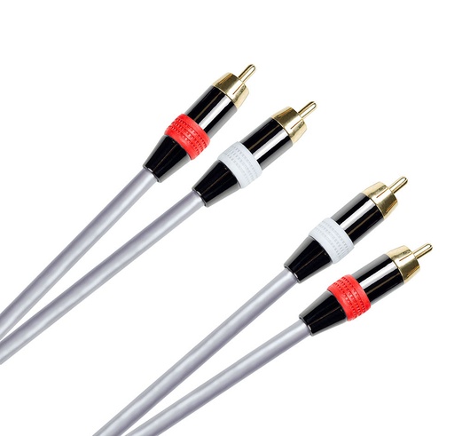 [30201230DCU] Conexión 2RCA Macho a 2RCA Macho PREMIUM 2 metros. Mod. 30201230