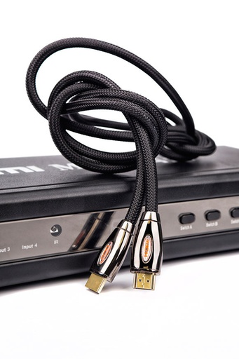 [30501025DCU] Conexión HDMI a HDMI Macho-Macho Metal 1 metro Premium 2.0. Mod. 30501025