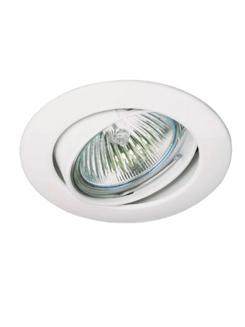 [308BLLED] Aro empotrable aluminio oscilante redondo 50 mm Blanco. Mod. 308BL