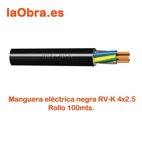 [3509ROD] Manguera acrilica negra 0.6/1Kv 4x2,5mm MN4X2.5