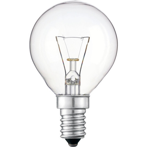 [35126EDM] Lámpara esférica incandescente clara E14 40W 360LM. Mod. 35126