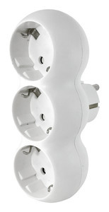 [360493EDH] Adaptador 3 tomas con toma de tierra 16A. Mod. 103000003