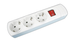 [36122SCEDH] Base múltiple 3 tomas sin cable con interruptor. Mod. 36.122/SC