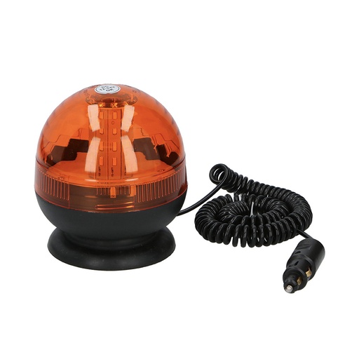 [36415EL3] Luz aviso giratoria LED naranja 12/24V ventosa / imán. Mod. 36415