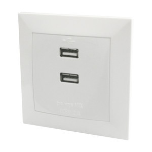 [36547EDH] Mecanismo empotrable con 2 puertos USB 5V/2.1A DC. Mod. 36.574