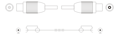 [3700115BBPEDH] Conexión antena hembra-macho inyectada 1.5 metros blanca. Mod. 37.001/1.5/B/BP