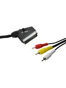 [3703415EDH] Conexión euroconector a RCA IN/OUT 1.5 metros. Mod. TV4000037