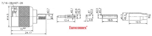 [3955ELG] Conector TNC macho grimpar RG174. Mod. 3955