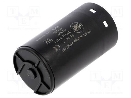 [412805457TME] Condensador motores de arranque 64uF 250VCA. Mod. 4.12.80.5.457