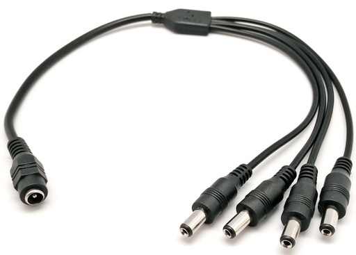 [42014ELG] Cable alimentación Jack 1 macho a 4 hembras 5.5x2.1mm . Mod. 4201-4