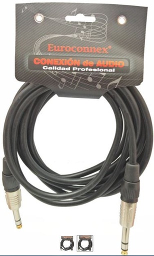 [43122ELG] Conexión estéreo Jack macho a Jack 6.3mm 2 metros. Mod. LYD0052M