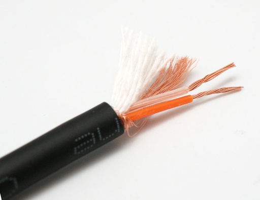 [WIR9036] Cable de micrófono 2 x 0,25 mm2 negro metro OFC. Mod. 4530