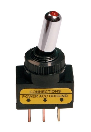 [45554DIM] Interruptor basculante con LED ROJO 12V. Mod. 45554