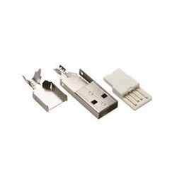 [46001VDR] CONECTOR USB TIPO A MACHO PARA SOLDAR EN CABLE. Mod. 3360