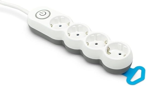 [420043G] Base múltiple regleta 4 tomas 1.4 metros c/interruptor Garza. Mod. 420043G