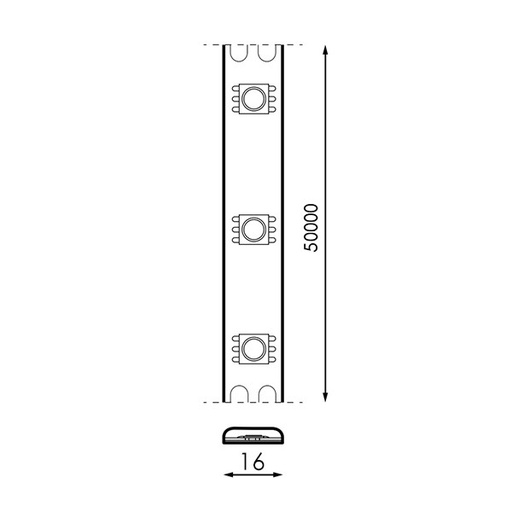 [505060WWLED] Tira LED 7.2W 220V 60p 3000K 12lm/led SMD5050 (precio metro). Mod. 505060WW