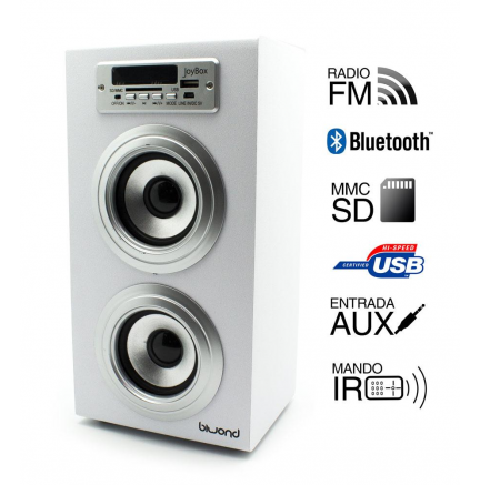 [50598ENU] Torre música reproductor USB Bluethooth blanco Joybox. Mod. 50598