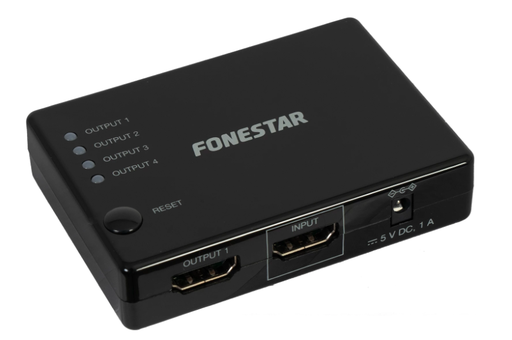 [FO554FON] Splitter HDMI 1 Entrada 4 salidas. Mod. FO-554