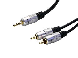 [6505AVA] Conexión Audio Jack Macho Ø 3,5mm. Estéreo a dos RCA machos de 1.5 metros. Mod. 0651