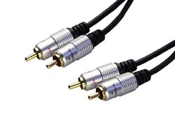 [6510AVA] Conexión Audio dos RCA machos a dos RCA machos de 1.5 metros. Mod. 0606AVA