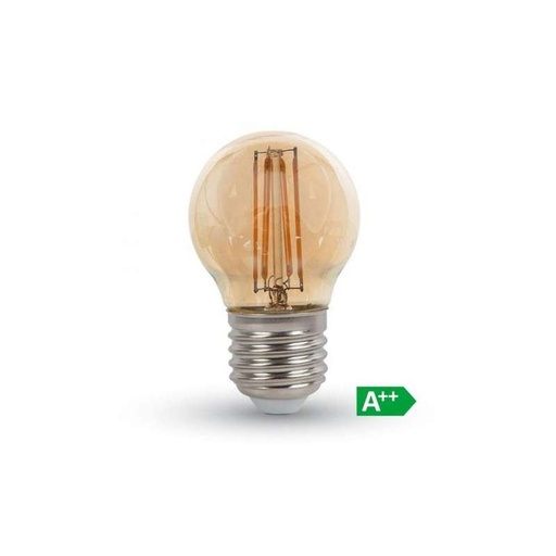 [7100EFI] Bombilla LED E27 filamento globo Gold Cover G45 2200K 4W. Mod. 7100