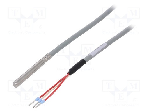 [722330100101500050TME] Sensor temperatura Pt100 3 hilos Ø6x50mm 1.5m. Mod. 72-23301001-0150.0050.JJ.TM