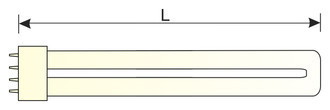 [8035411DIA] Tubo fluorescente PL (2G11) 11W 6400K. Mod. Lynx-S