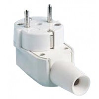 [828PAS] Clavija bipolar c/toma tierra 25A. Blanca. Solera. Mod. 828