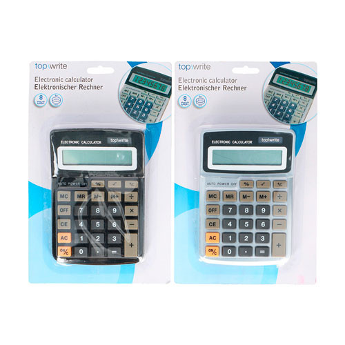 [90111EDM] Calculadora electrónica 8 dígitos negra o plata. Mod. 90111