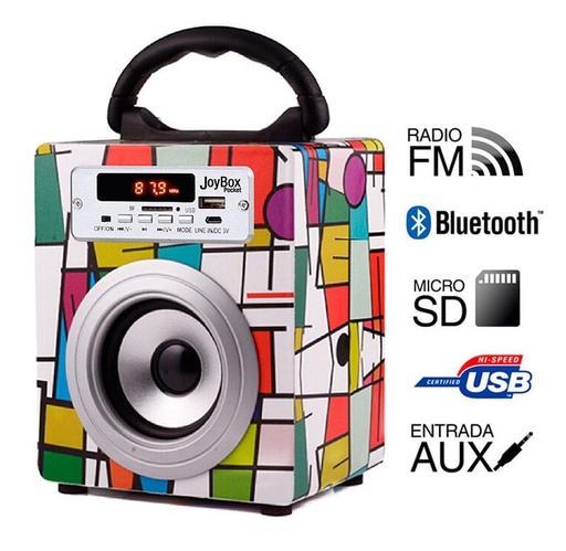 [92384ENU] Torre música reproductor USB Bluethooth JoyBox Pocket. Mod. 92384